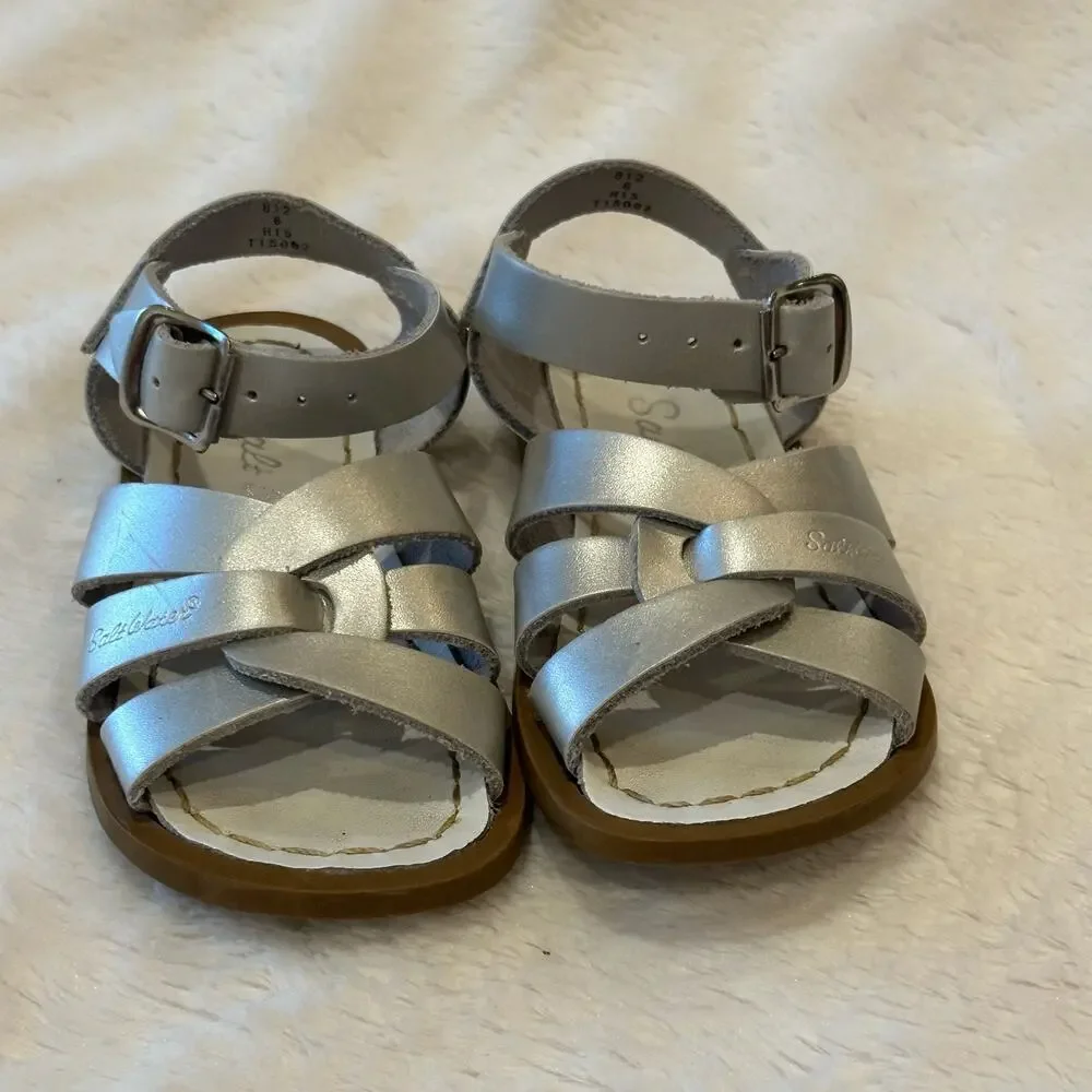 Silver Salt Water Sandals sz 8